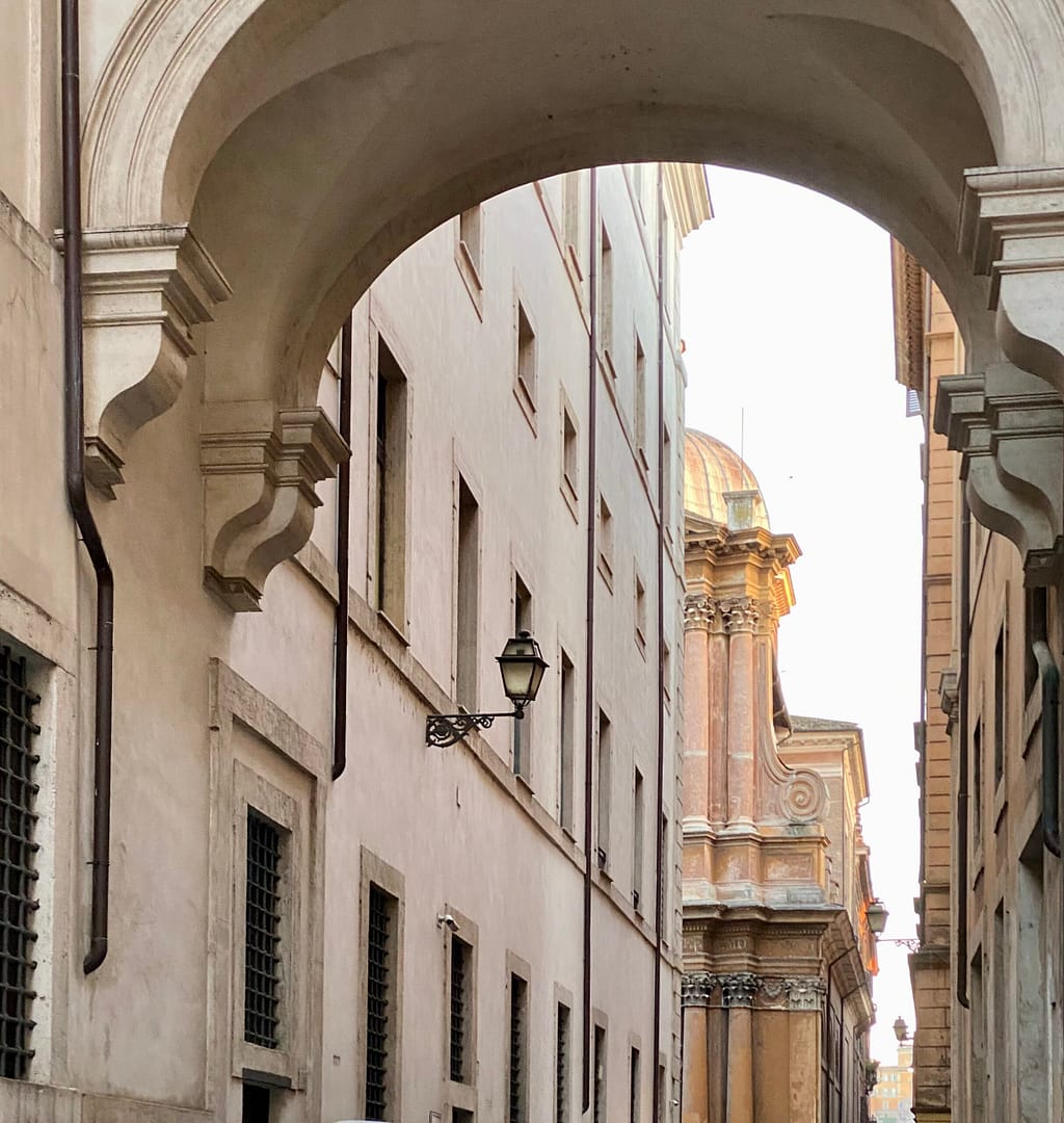 Street corner of Rome, Italy.