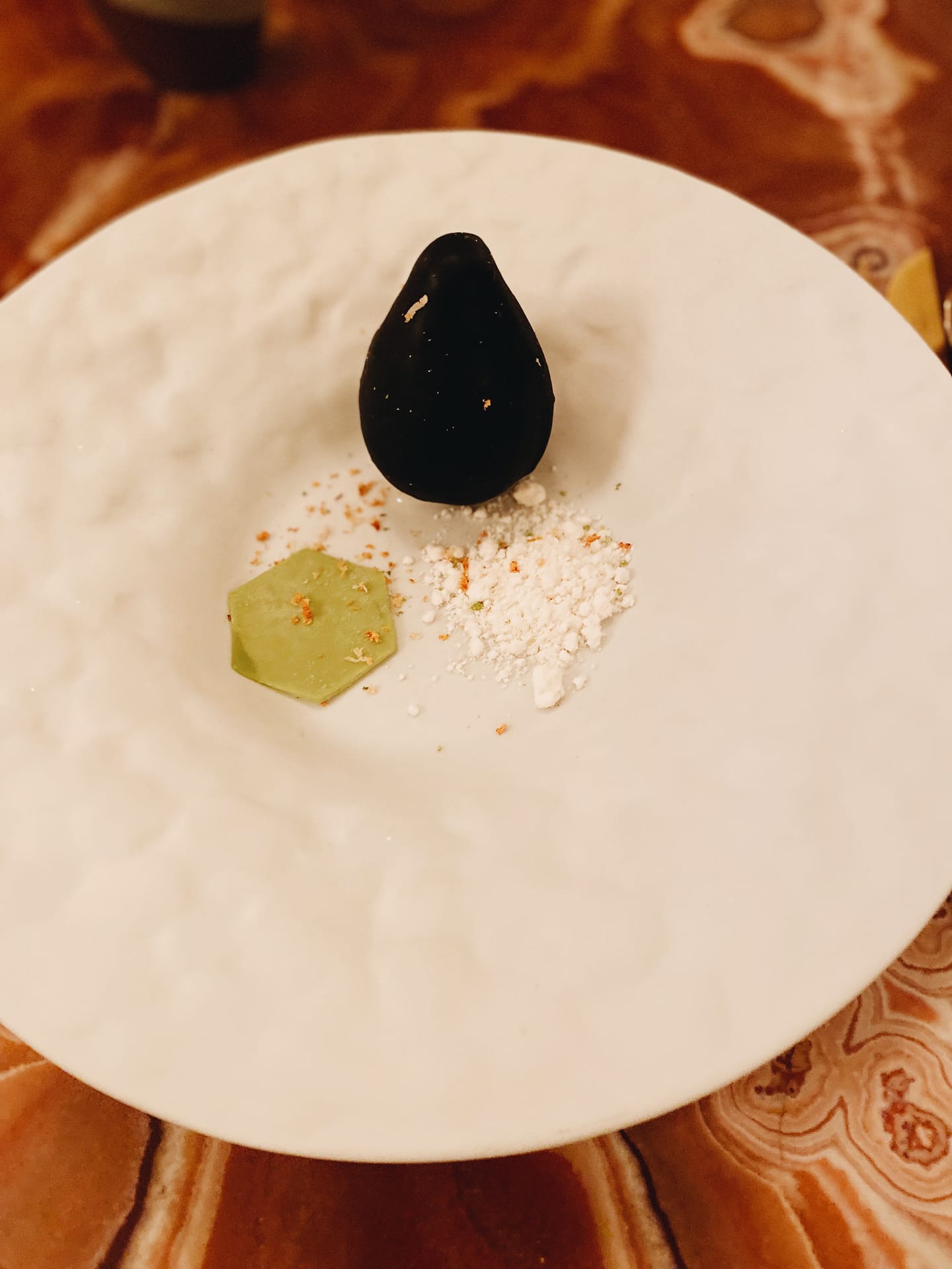 pear shaped dessert