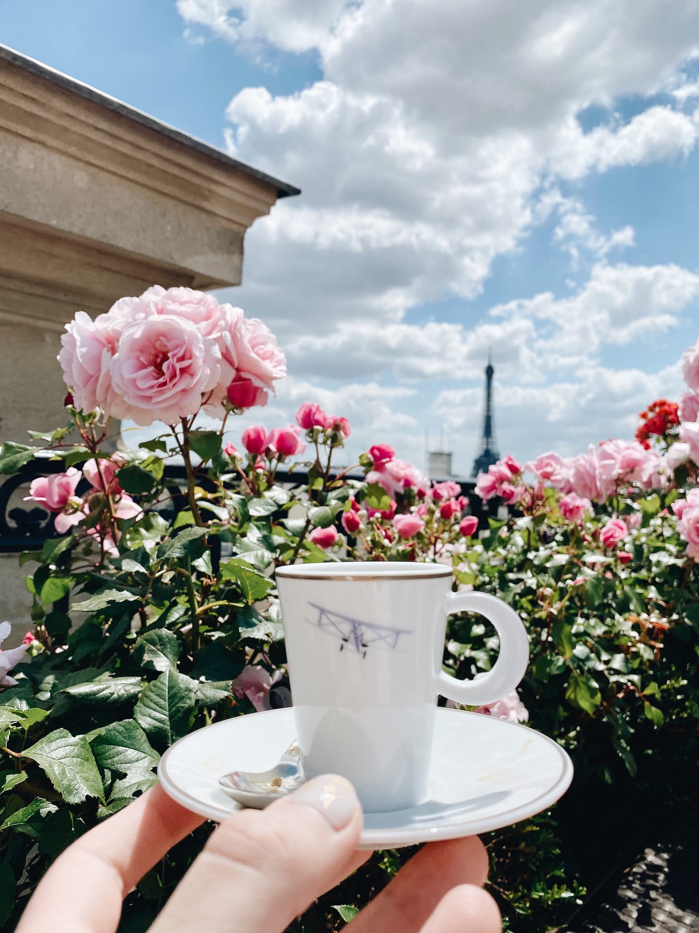 espresso at L'oiseau Blanc in Paris