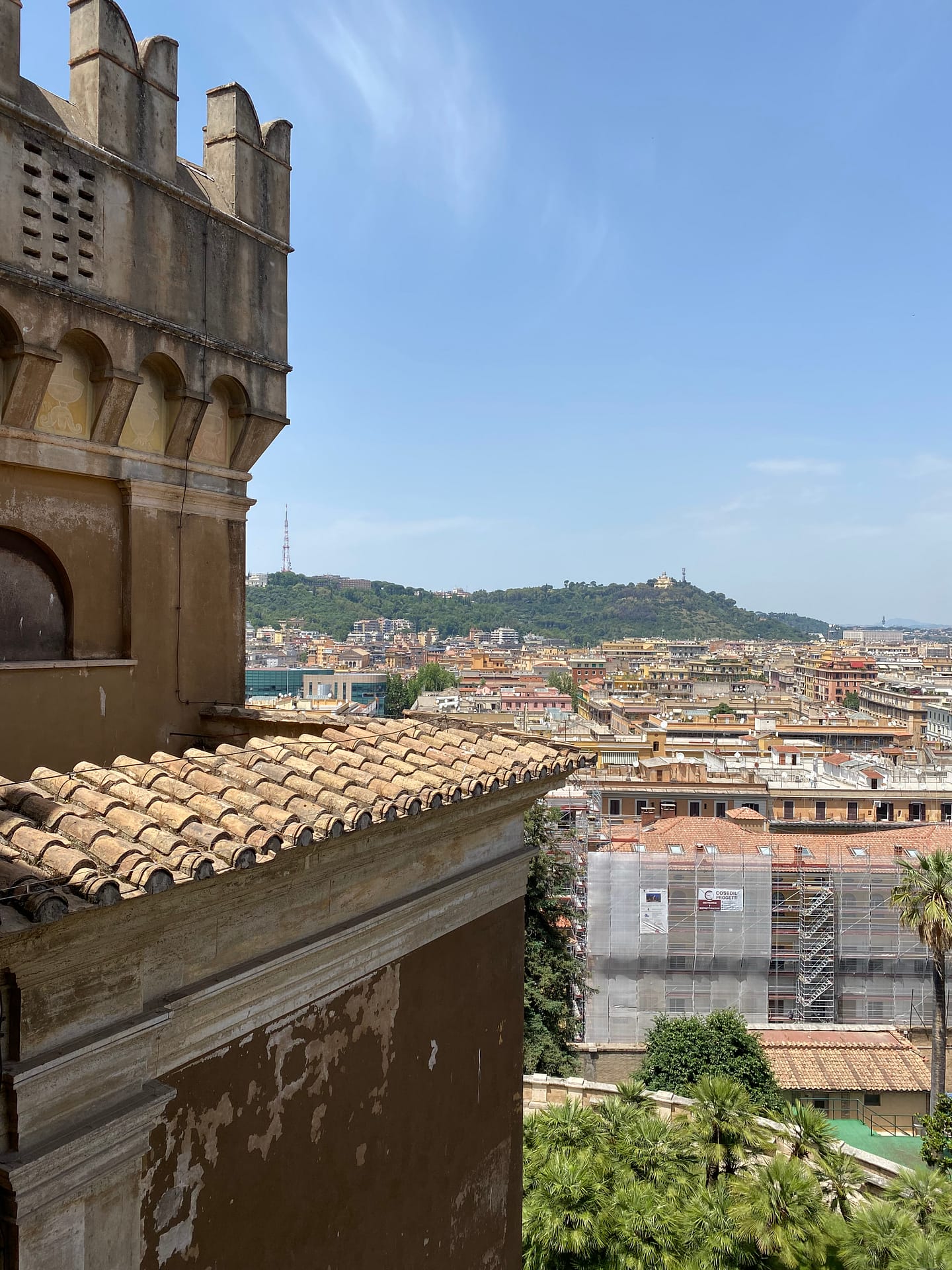 A view of Rome from the Vatican City.