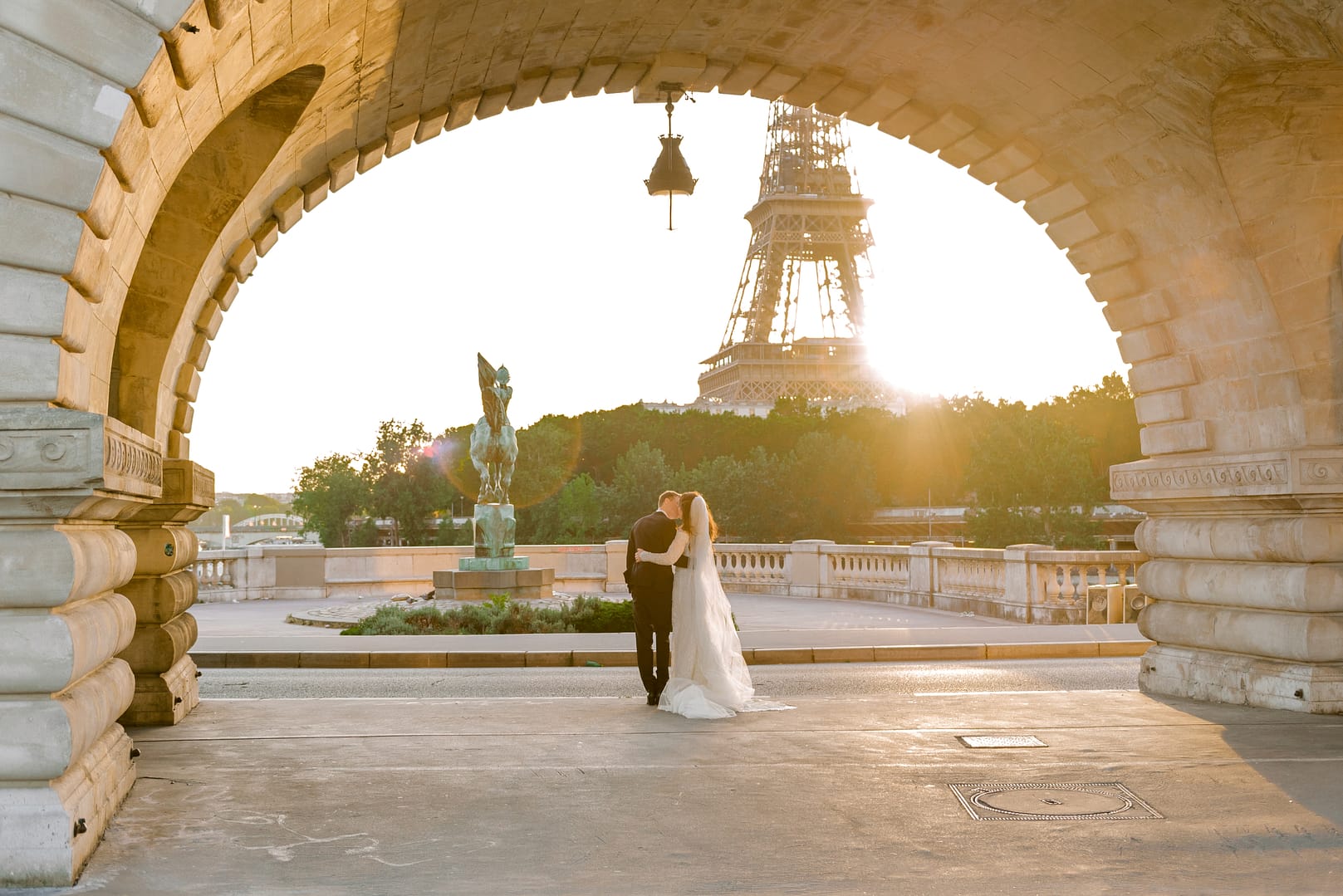 dina and scott under bir Hakeim bridge 