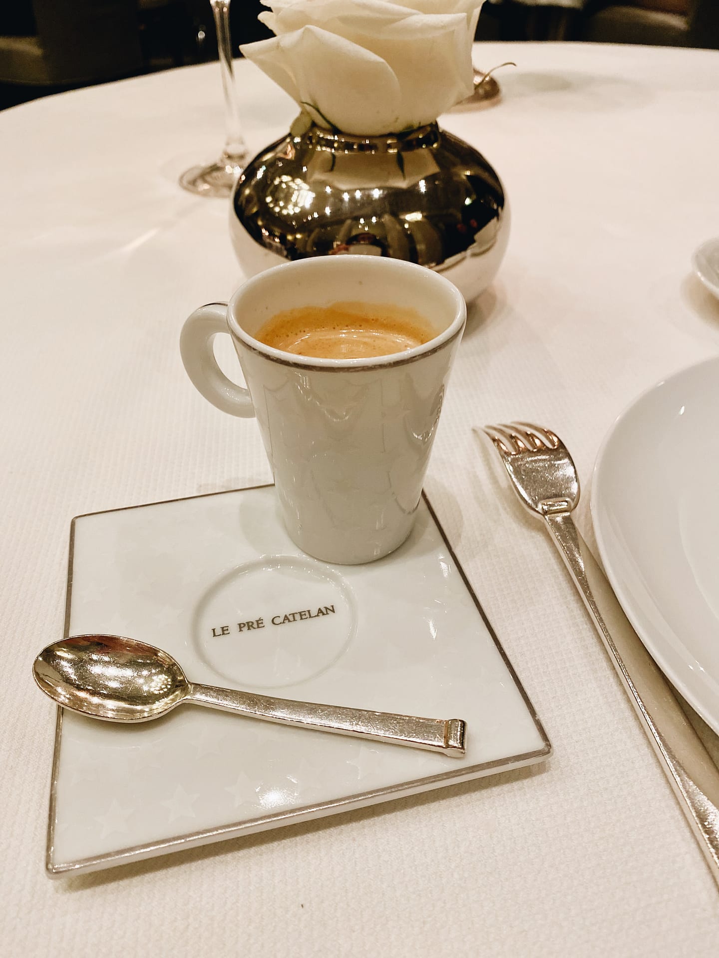 espresso at Le Pré Catelan