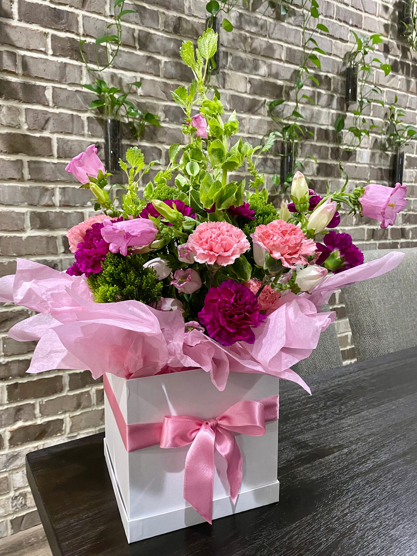 Flower arrangement made from flowers purchased at a grocery store. 